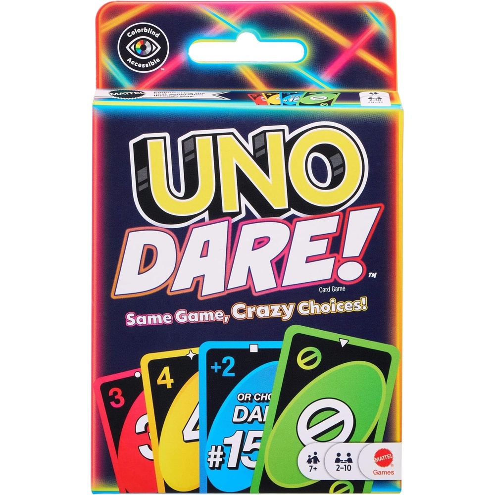 image:imageMattel Games UNO Dare Card Game Ages 7 210 Players