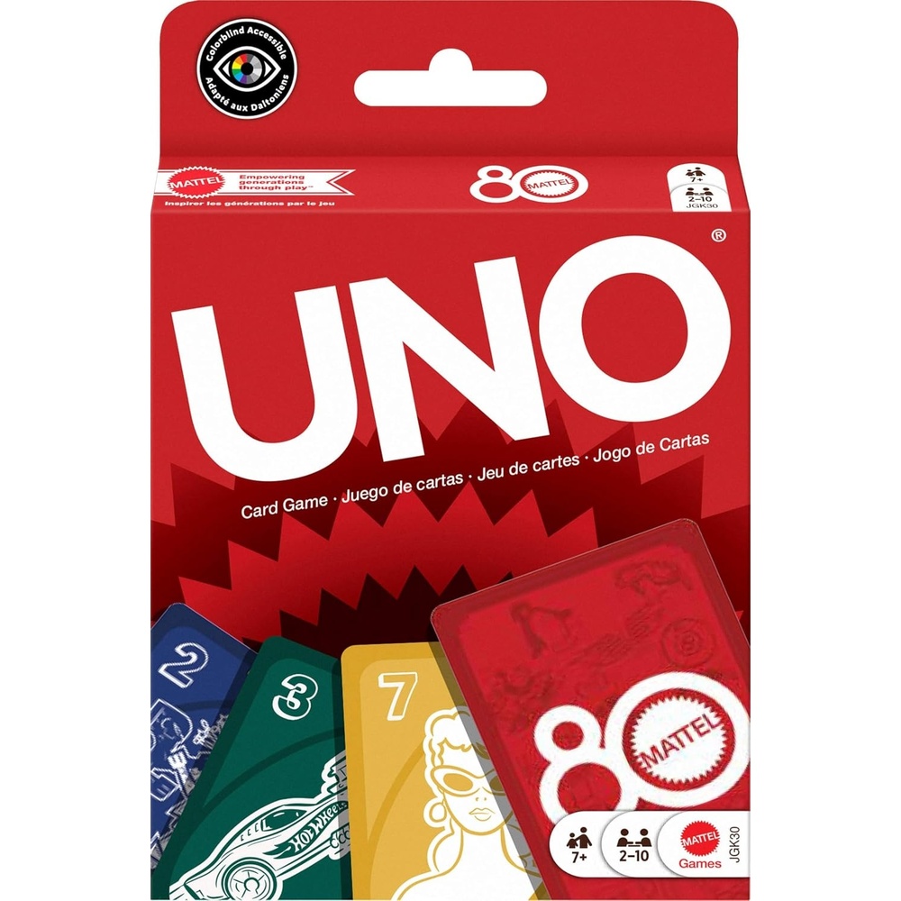 image:imageMattel Games UNO Mattel 80th Ruby Red Card Game for Kids Adults amp Family Nights Game Nights Travel Camping amp Parties80th Anniversary Card Pack