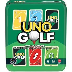 Mattel Games UNO Golf Card Game with Storage Tin, Ages 7+