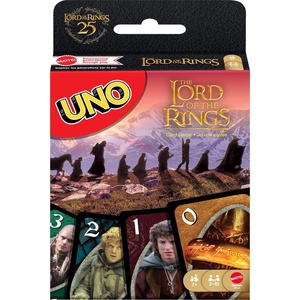 Mattel Games UNO The Lord of The Rings Card Game for Kids, Adults & Families, Travel & Camping, Inspired by the Movies