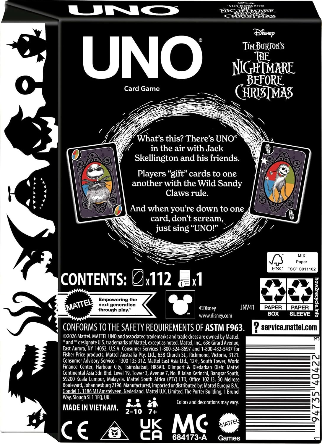 image:imageMattel Games UNO Fandom Tim Burtons The Nightmare Before Christmas